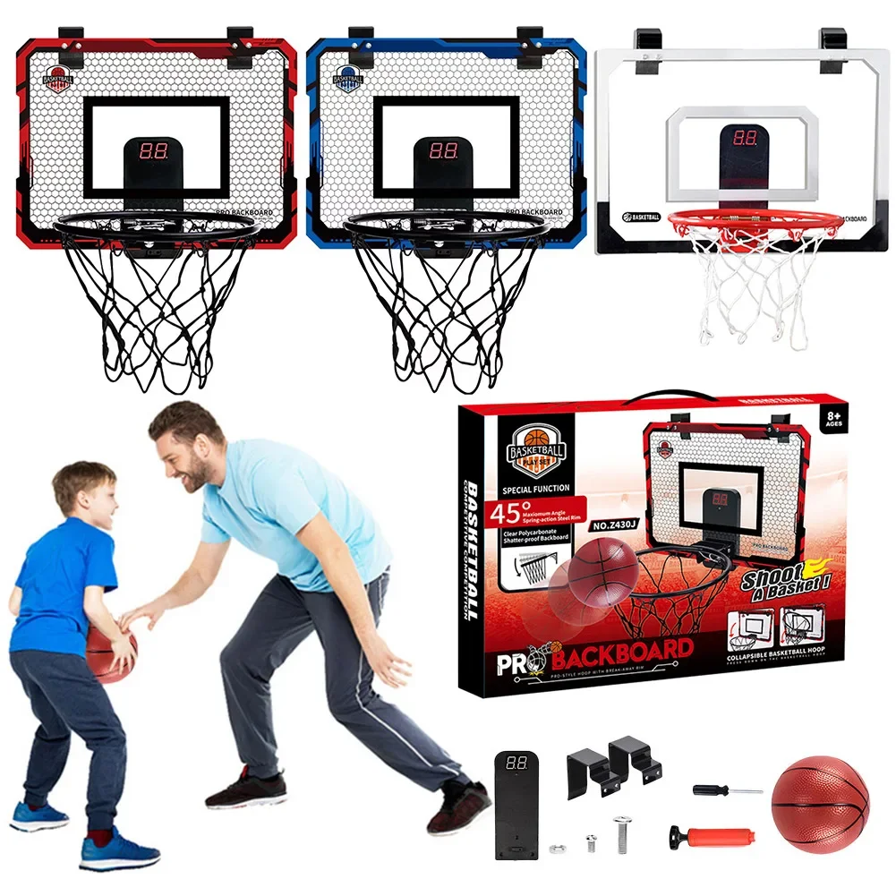 Basketball Hoop Set Basketball Hoop Kid Mini Basketball Hoop with 1 Ball Electronic Scoreboard Indoor Basketball Hoop 
Basketball Hoop Set Basketball Hoop Kid Mini Basketball Hoop with 1 Ball Electronic Scoreboard Indoor Basketball Hoop