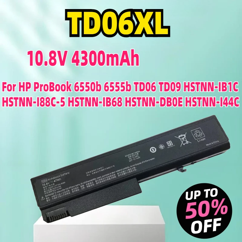 Новый аккумулятор для ноутбука TD06XL для HP ProBook 6550b 6555b TD06 TD09 HSTNN-IB1C HSTNN-I88C-5 HSTNN-IB68 HSTNN-DB0E HSTNN-I44C
Новый аккумулятор для ноутбука TD06XL для HP ProBook 6550b 6555b TD06 TD09 HSTNN-IB1C HSTNN-I88C-5 HSTNN-IB68 HSTNN-DB0E HSTNN-I44C