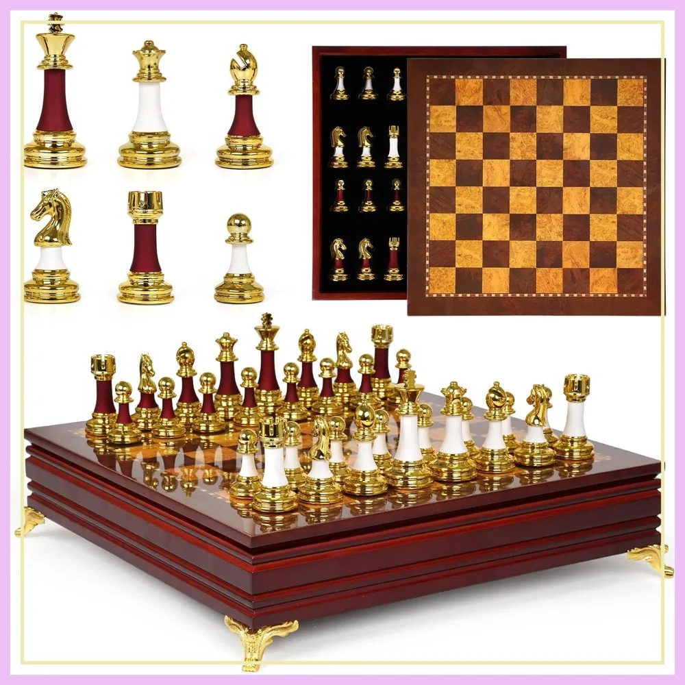 15-Inch Weighted Chess Set – Zinc Alloy & Acrylic Pieces with Wood Board, Premium Game for Home & Office
15-Inch Weighted Chess Set – Zinc Alloy & Acrylic Pieces with Wood Board, Premium Game for Home & Office