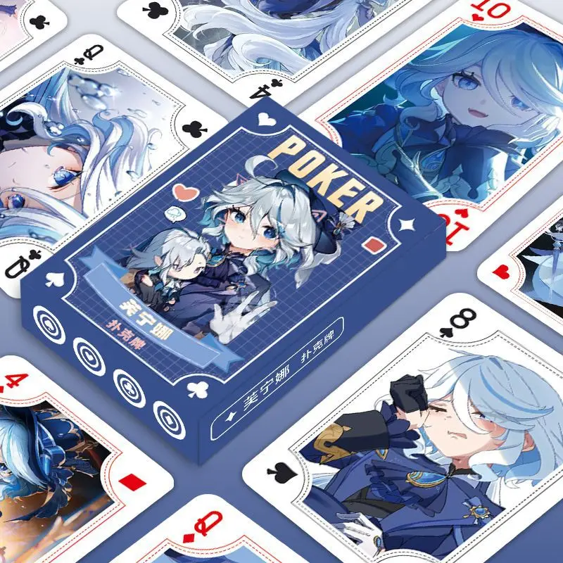 54pcs/set Anime Genshin Impact Kawaii Action Figure Furina Model Toys Playing Cards High Definition Image Poker Collection Gifts
54pcs/set Anime Genshin Impact Kawaii Action Figure Furina Model Toys Playing Cards High Definition Image Poker Collection Gifts