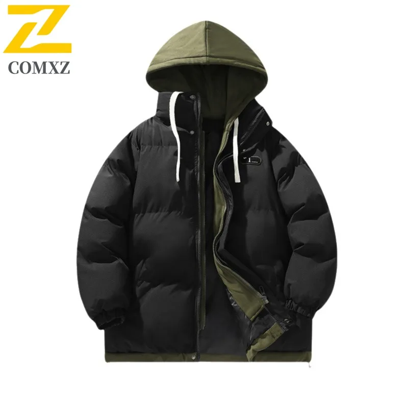 COMXZ 2025 Mens Winter Hooded Puffer Jacket Fake Two Piece American Style New Thick Warm Thickened Cold-proof Outdoor Sport Coat
COMXZ 2025 Mens Winter Hooded Puffer Jacket Fake Two Piece American Style New Thick Warm Thickened Cold-proof Outdoor Sport Coat