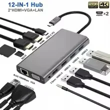 Концентратор для ноутбука USB C с тремя дисплеями и двумя дисплеями Адаптер C к 2 HDMI 4K VGA Ethernet 100 Вт PD 4USB Аудио Подходит для MacBook Pro OTG
Концентратор для ноутбука USB C с тремя дисплеями и двумя дисплеями Адаптер C к 2 HDMI 4K VGA Ethernet 100 Вт PD 4USB Аудио Подходит для MacBook Pro OTG