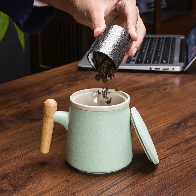 Tea Mug With Wooden Handle Ceramic Cup With Filter Tea Separating Cup Original Mugs Coffee Cups Glasses Personalized Gift Glass
Tea Mug With Wooden Handle Ceramic Cup With Filter Tea Separating Cup Original Mugs Coffee Cups Glasses Personalized Gift Glass