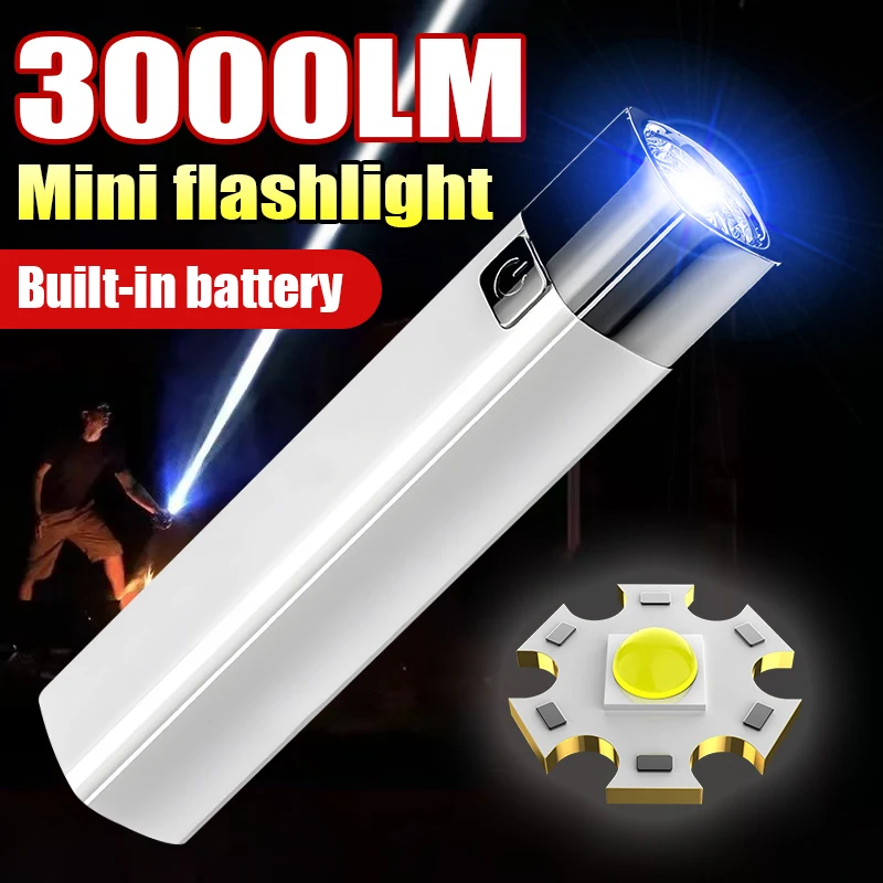 High Power Mini LED Flashlight 3 Mode Lighting USB Rechargeable Lamp Bright Small Flashlight Outdoor Camping Lighting Flashlight
High Power Mini LED Flashlight 3 Mode Lighting USB Rechargeable Lamp Bright Small Flashlight Outdoor Camping Lighting Flashlight