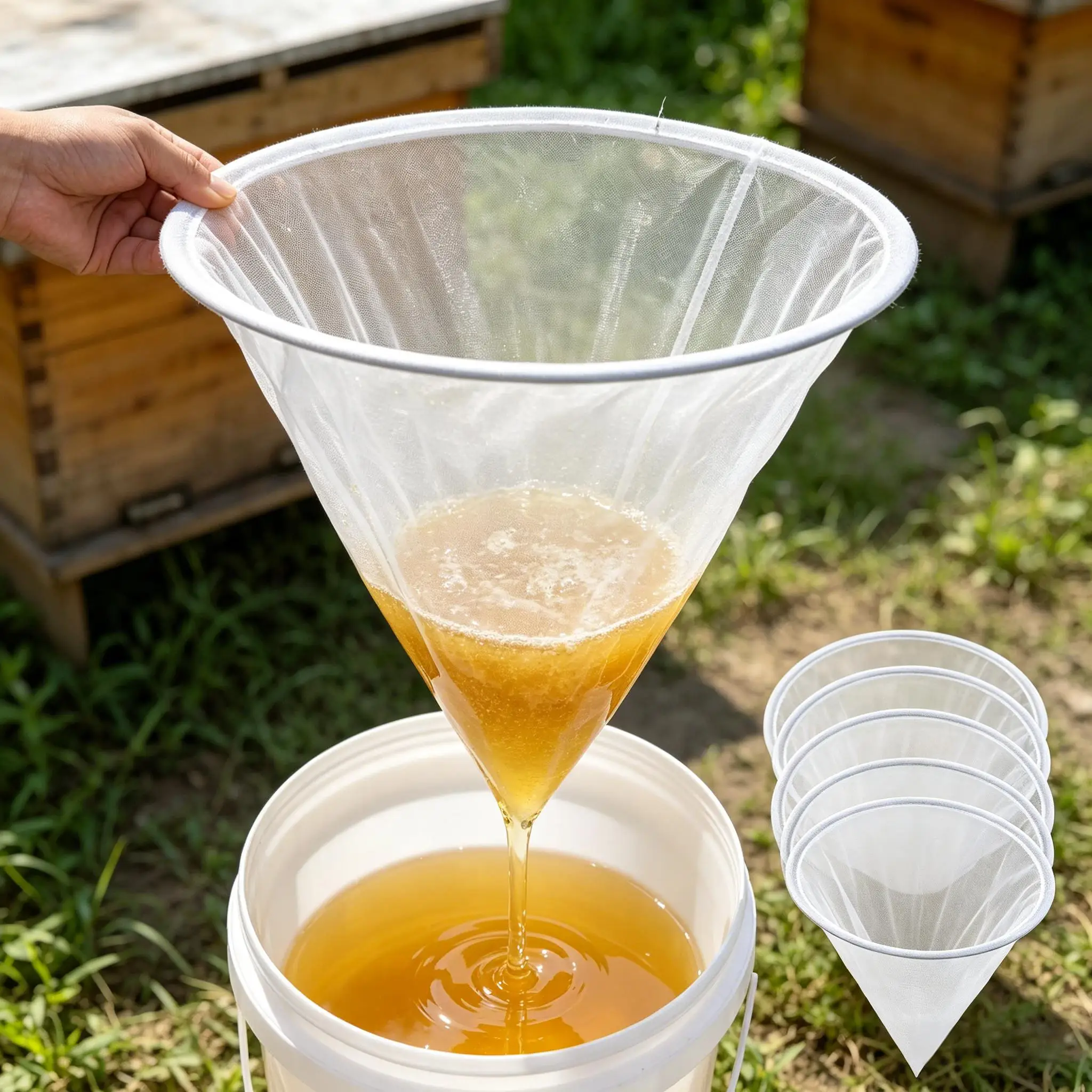 5Pcs Beekeeping Honey Strainers Flow Honey Bee Filter Mesh Bag Filters Extract Tools Beekeeping Tool Mesh Impurity Fiber Cloth
5Pcs Beekeeping Honey Strainers Flow Honey Bee Filter Mesh Bag Filters Extract Tools Beekeeping Tool Mesh Impurity Fiber Cloth