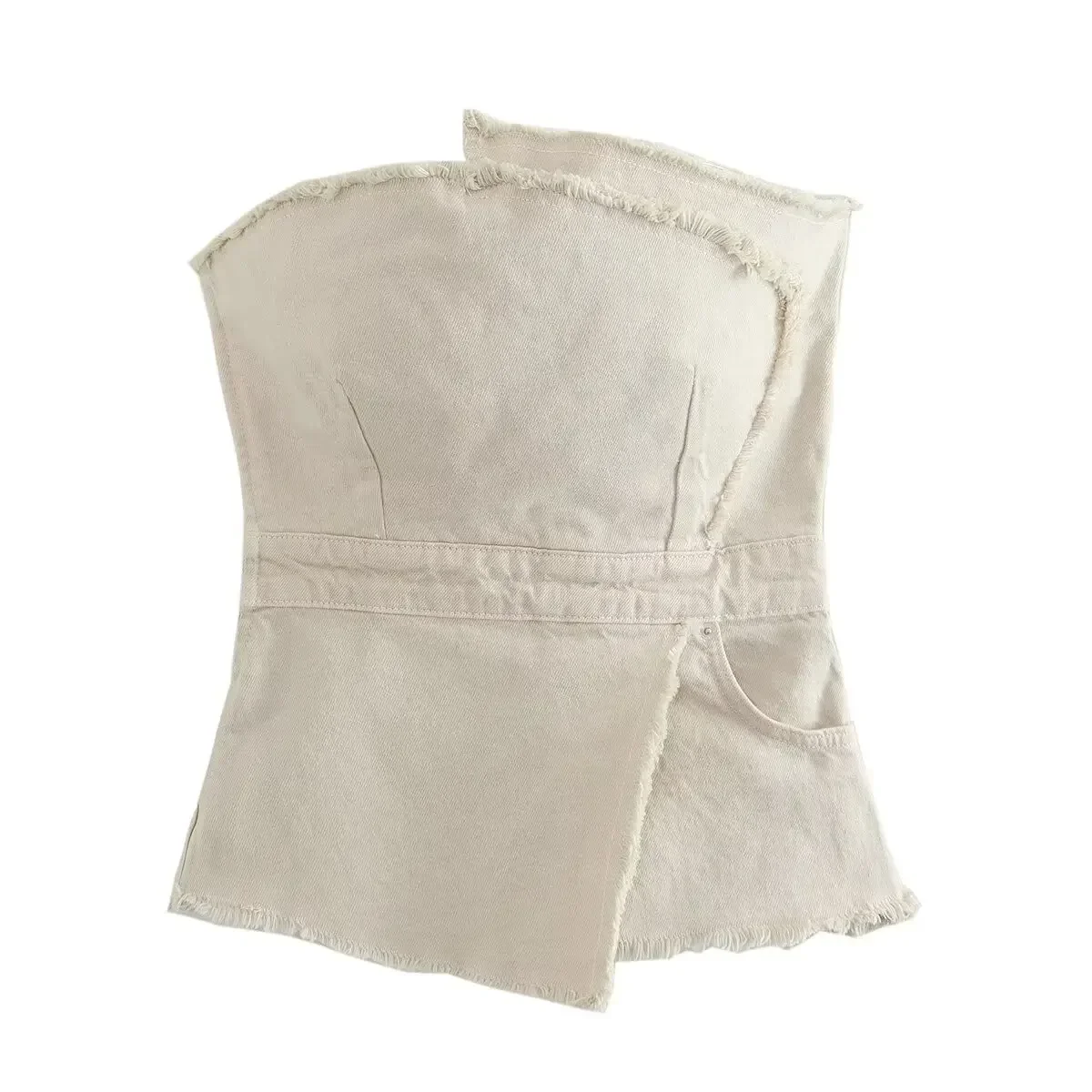 2024, женские лоскутные джинсовые топы без бретелек без рукавов, женские топы 6X0144
2024, женские лоскутные джинсовые топы без бретелек без рукавов, женские топы 6X0144