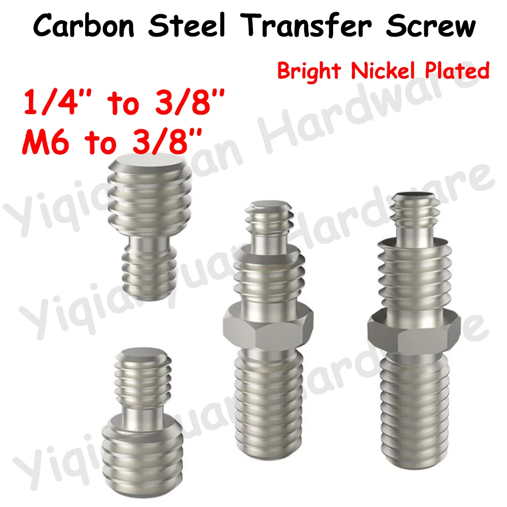 Yiqianyuan 10Pcs 1/4'' to 3/8'' Transfer Screws Carbon Steel Bright Nickel Plated Male to Male Conversion Double Head Bolts
Yiqianyuan 10Pcs 1/4'' to 3/8'' Transfer Screws Carbon Steel Bright Nickel Plated Male to Male Conversion Double Head Bolts
