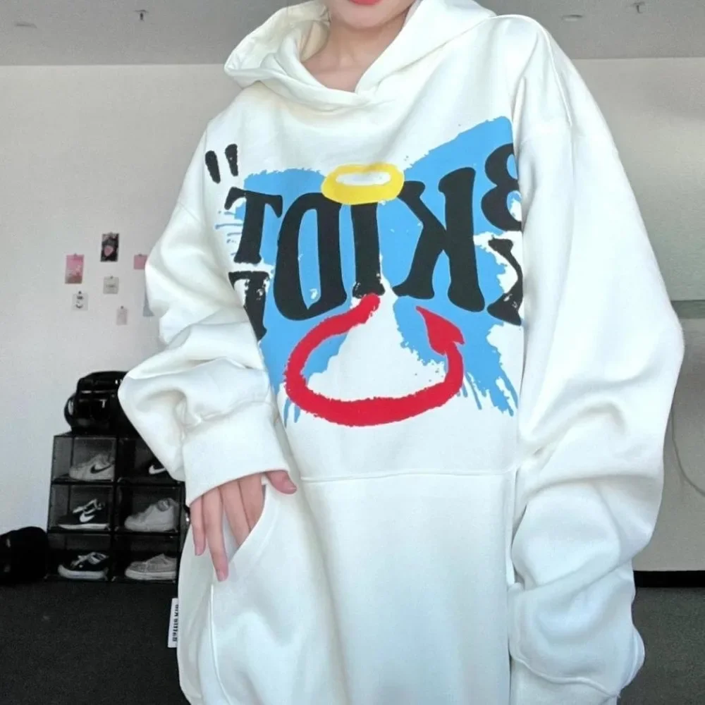 European Retro Letter Wings Funny Printed Hoodies Men Women Hip Hop Oversized Sweatshirt Loose All-match Couples Clothes Winter
European Retro Letter Wings Funny Printed Hoodies Men Women Hip Hop Oversized Sweatshirt Loose All-match Couples Clothes Winter