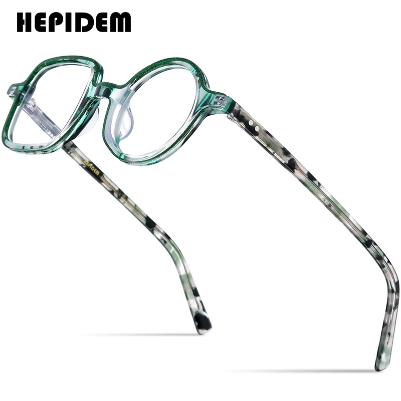 HEPIDEM Powder Acetate Glasses Men Square Round Eyeglasses Women Spectacles Eyewear 9313
HEPIDEM Powder Acetate Glasses Men Square Round Eyeglasses Women Spectacles Eyewear 9313