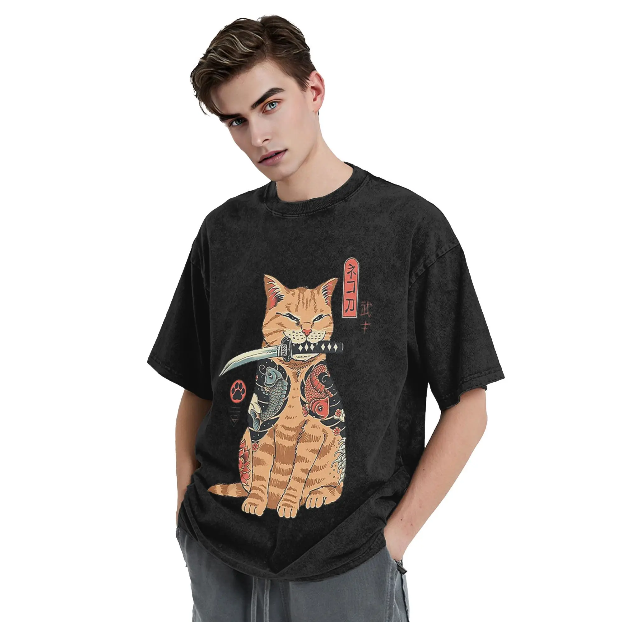 Футболка Catana Cats Retro Samurai Yakuza Holder для мужчин, хлопковые футболки, мужская летняя одежда с короткими рукавами и круглым вырезом, топы S-2XL
Футболка Catana Cats Retro Samurai Yakuza Holder для мужчин, хлопковые футболки, мужская летняя одежда с короткими рукавами и круглым вырезом, топы S-2XL
