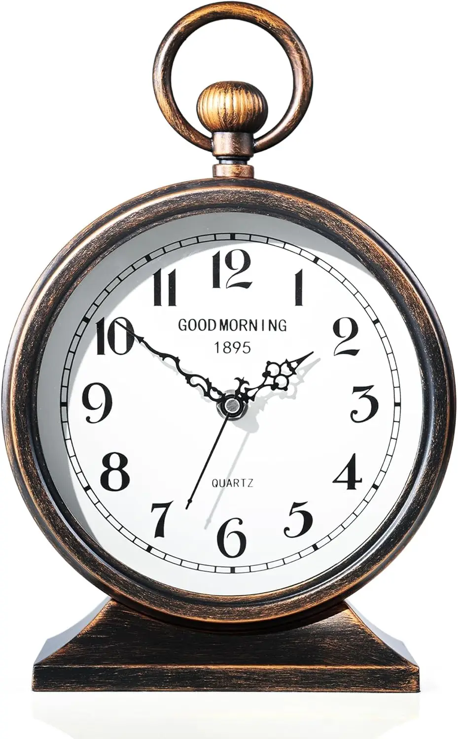 7-Inch Vintage Mantel Clock with Handle, Antique Metal Desk Clock Battery Operated, Retro Table Clock for Home Décor
7-Inch Vintage Mantel Clock with Handle, Antique Metal Desk Clock Battery Operated, Retro Table Clock for Home Décor