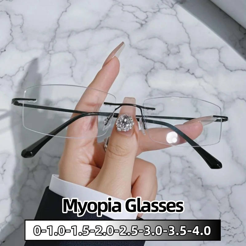 Frameless Prescription Glasses Classic Ultra Light Men Business Eyewear Woman Diopter 0 To +4.0 Anti Blue Light Spectacles
Frameless Prescription Glasses Classic Ultra Light Men Business Eyewear Woman Diopter 0 To +4.0 Anti Blue Light Spectacles