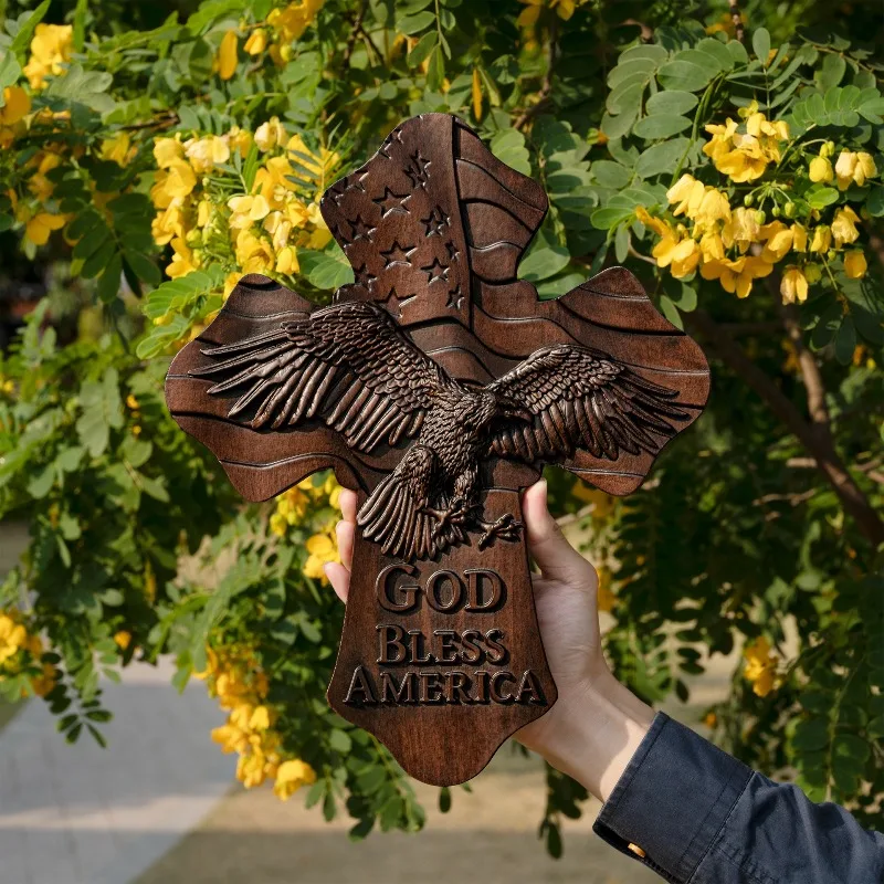 Vintage American Eagle Wooden Cross Home Living Room Hanging Wall Decor Gift
Vintage American Eagle Wooden Cross Home Living Room Hanging Wall Decor Gift
