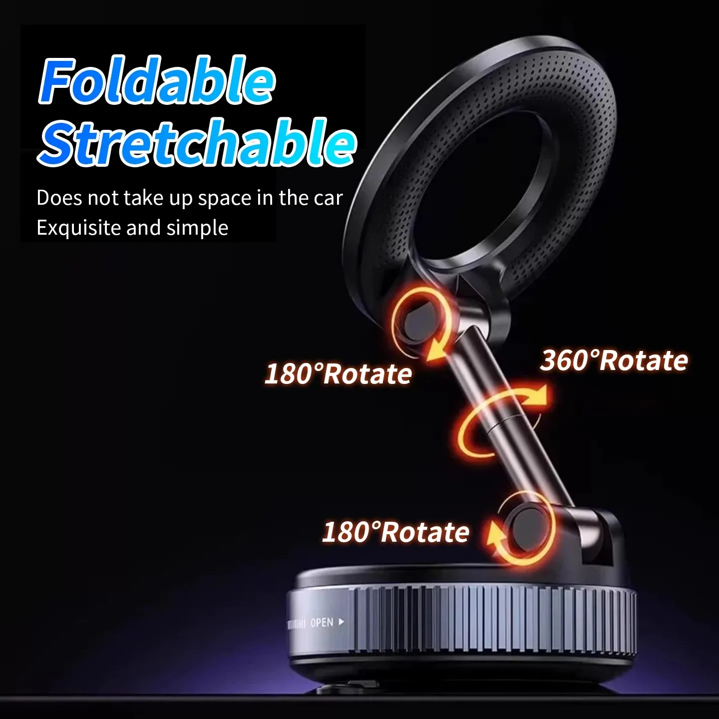 1 Pcs Foldable Car Phone Holder Vacuum Magnet Bracket Upgraded Version Multi-angles Adjustment Strong Magnetic Suck Design
1 Pcs Foldable Car Phone Holder Vacuum Magnet Bracket Upgraded Version Multi-angles Adjustment Strong Magnetic Suck Design