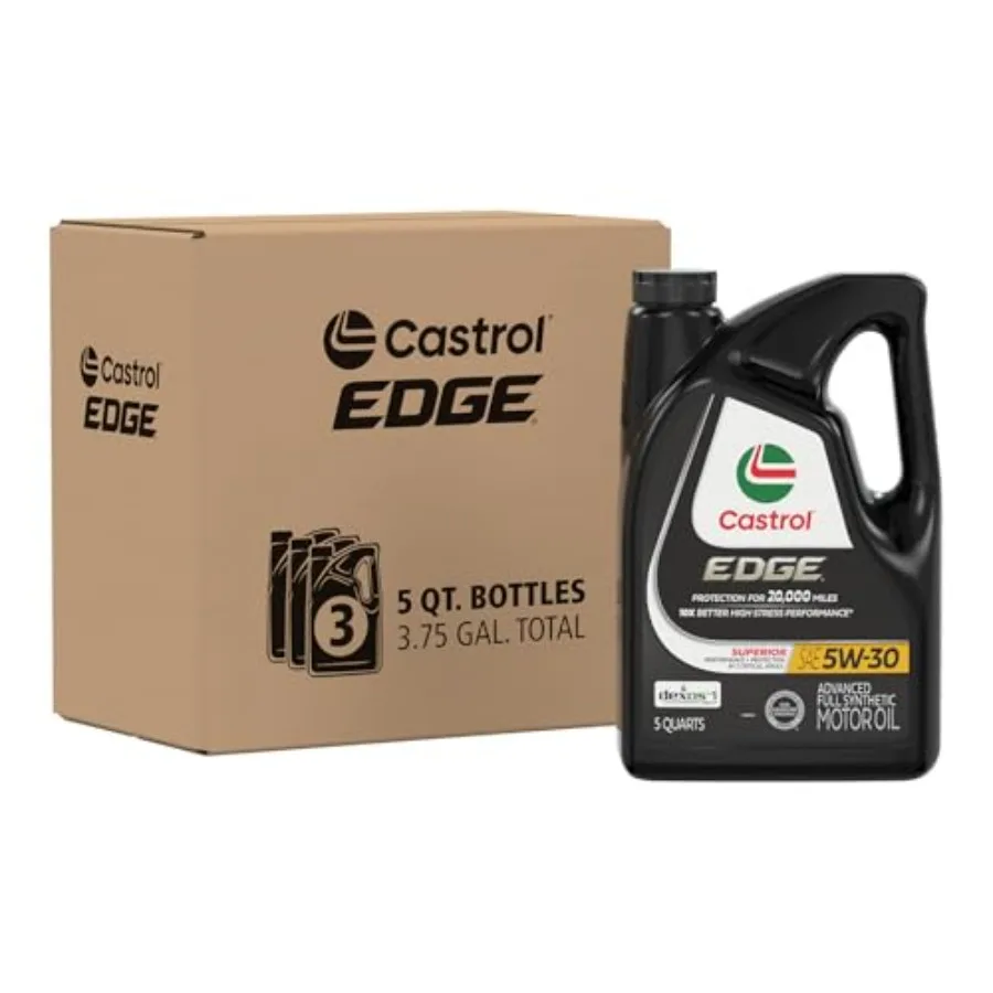 EDGE 5W-30 Advanced Full Synthetic Motor Oil 5 Quarts Pack of 3
EDGE 5W-30 Advanced Full Synthetic Motor Oil 5 Quarts Pack of 3