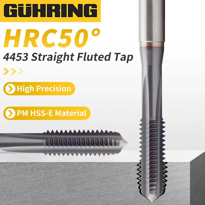 German GUHRING HSSE-PM JIS Standard 4453 Straight Fluted Tap M3-M12 Machine Screw Thread Tap HRC 50° High Persion 1PCS
German GUHRING HSSE-PM JIS Standard 4453 Straight Fluted Tap M3-M12 Machine Screw Thread Tap HRC 50° High Persion 1PCS