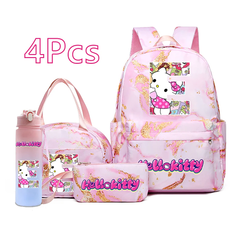 4Pcs Hello Kitty Backpack for Girl Student School Backpack Lunch Bag Pencil Bag 750Ml Outdoor Sport Water Bottle Child Knapsack
4Pcs Hello Kitty Backpack for Girl Student School Backpack Lunch Bag Pencil Bag 750Ml Outdoor Sport Water Bottle Child Knapsack