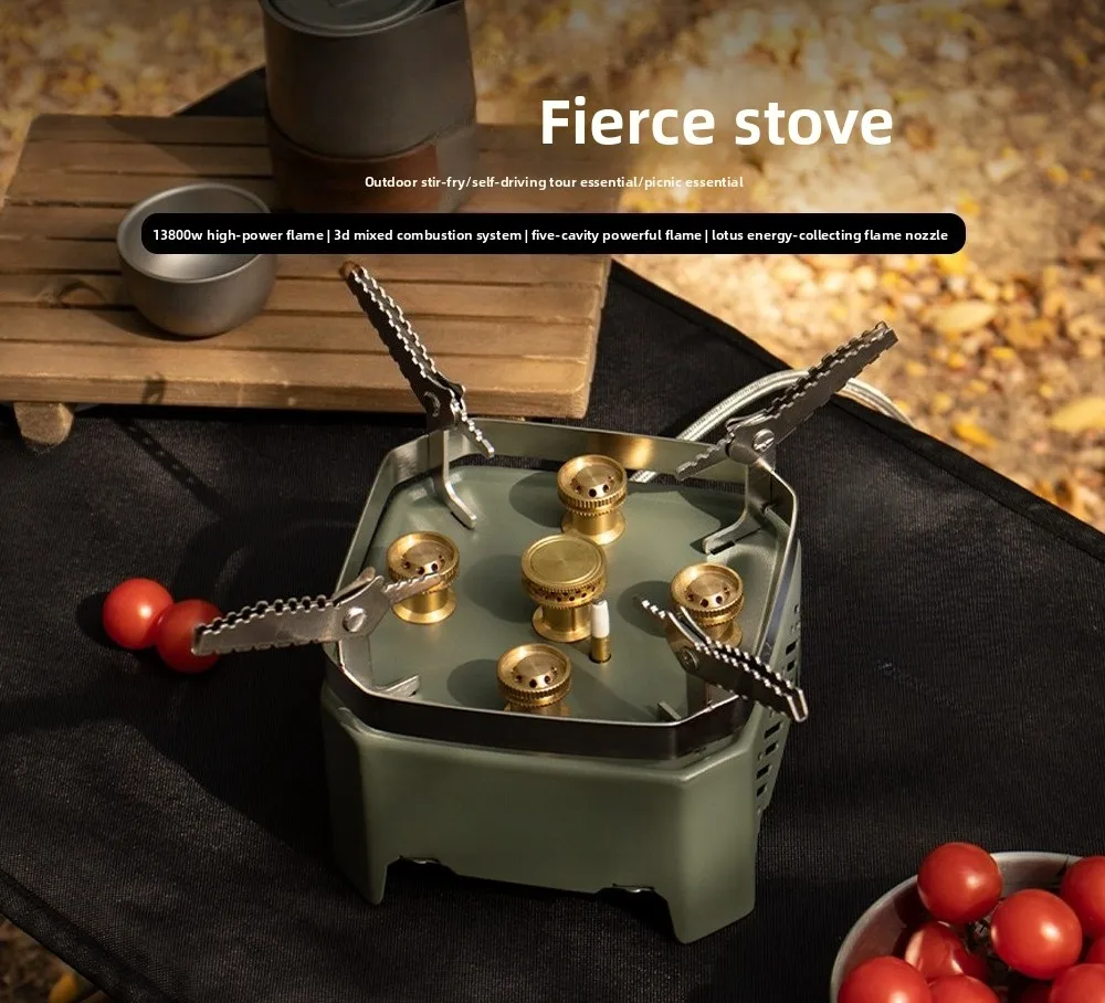 Outdoor picnic windproof gas stove gas stove fiery stove cassette burner camping cooker portable
Outdoor picnic windproof gas stove gas stove fiery stove cassette burner camping cooker portable
