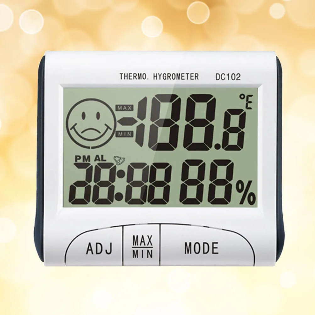 Digital Indoor Desk Thermometer Hygrometer Temperature Humidity Gauge 12 24h Clock Max Min Memory with Stand and Magnetic Back
Digital Indoor Desk Thermometer Hygrometer Temperature Humidity Gauge 12 24h Clock Max Min Memory with Stand and Magnetic Back