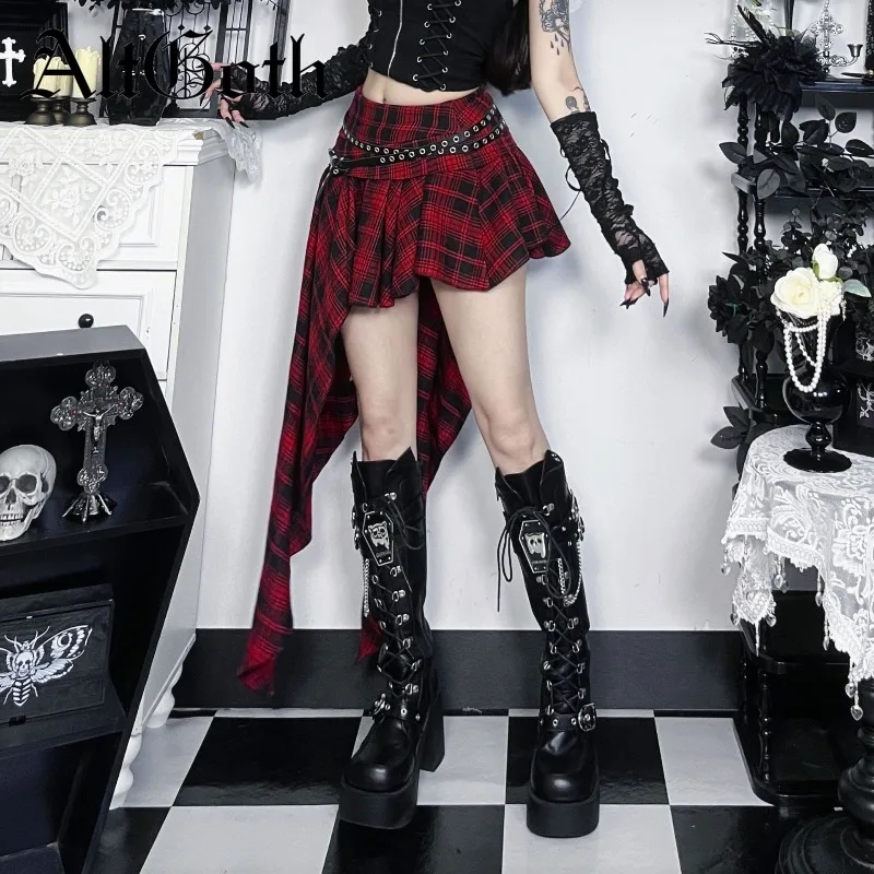 AltGoth Harajuku Gothic Red Plaid Skirt Women Streetwear Vintage Y2k E-girl 90s Cyber Punk Emo Alt Grunge Irregular Skirts Femme
AltGoth Harajuku Gothic Red Plaid Skirt Women Streetwear Vintage Y2k E-girl 90s Cyber Punk Emo Alt Grunge Irregular Skirts Femme