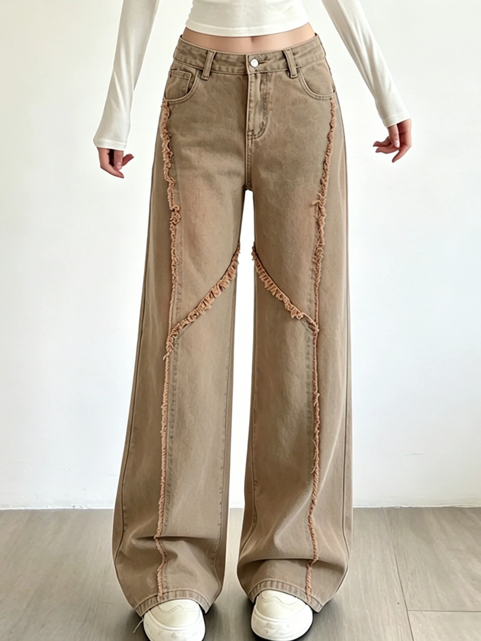 WEEKEEP American Retro Street Style Women's Jeans Casual Slim Straight Leg Long Pants Faded Effect Natural Waist Denim
WEEKEEP American Retro Street Style Women's Jeans Casual Slim Straight Leg Long Pants Faded Effect Natural Waist Denim