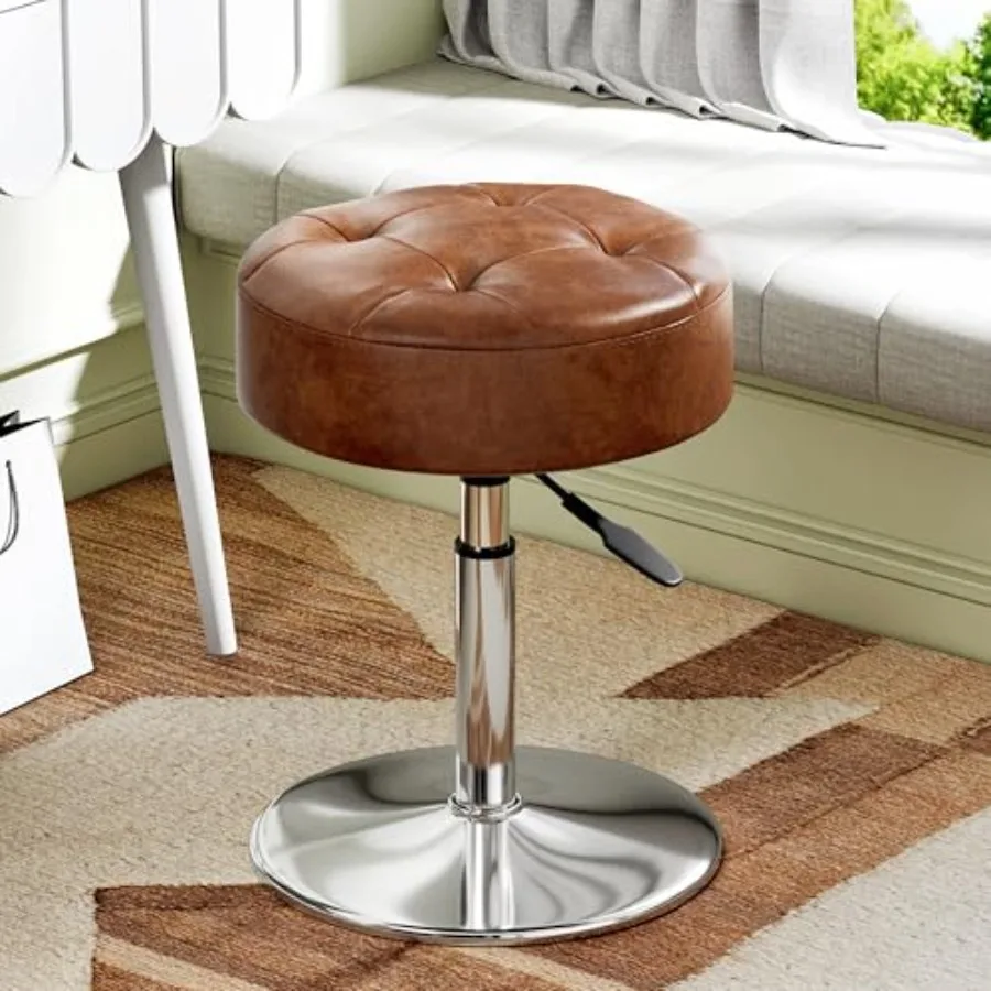 Vanity Stool with Adjustable Height 360°Swivel Ottoman Chair for Adults Round Padded Makeup Stool with Stable Support for Vanit
Vanity Stool with Adjustable Height 360°Swivel Ottoman Chair for Adults Round Padded Makeup Stool with Stable Support for Vanit