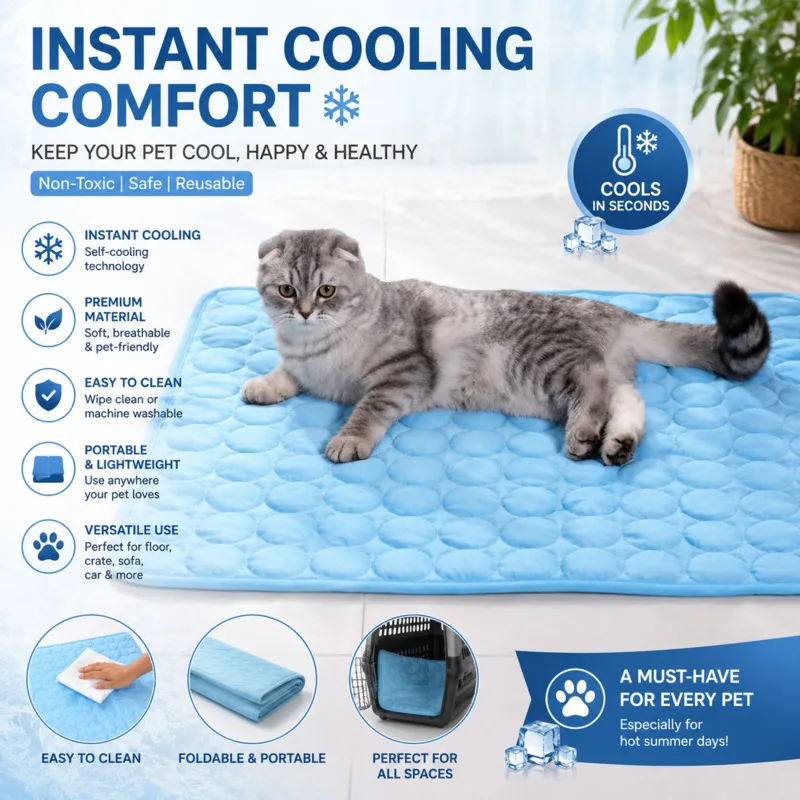 Pet Cooling Mat Large Ice Silk Self Cooling Pet Mat Breathable Washable Dog Cat Cooling Pad For Crate Home Car Heat Relief New
Pet Cooling Mat Large Ice Silk Self Cooling Pet Mat Breathable Washable Dog Cat Cooling Pad For Crate Home Car Heat Relief New