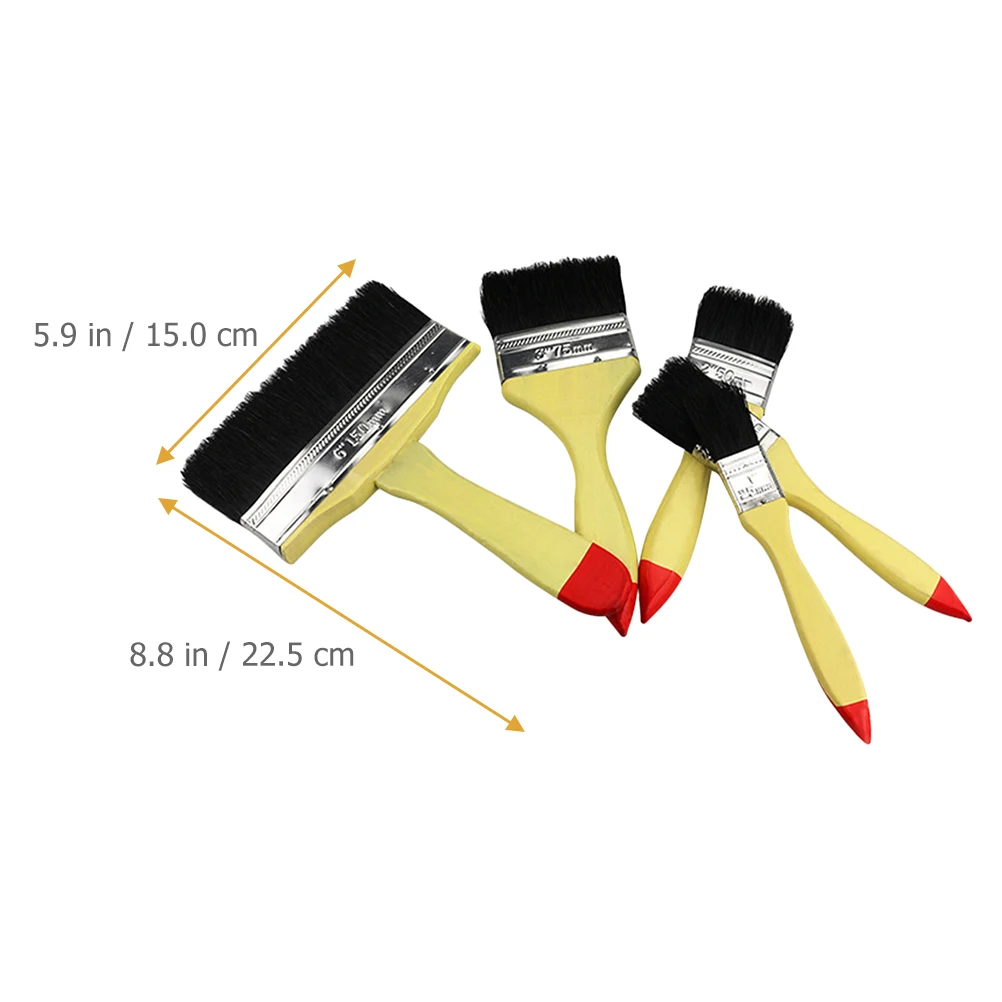 5pcs Paint Brushes Assorted Sizes Wall Trim Wood Stain Brush Set Synthetic Bristle Easy Cleaning Multi-Function Chip Brush For
5pcs Paint Brushes Assorted Sizes Wall Trim Wood Stain Brush Set Synthetic Bristle Easy Cleaning Multi-Function Chip Brush For