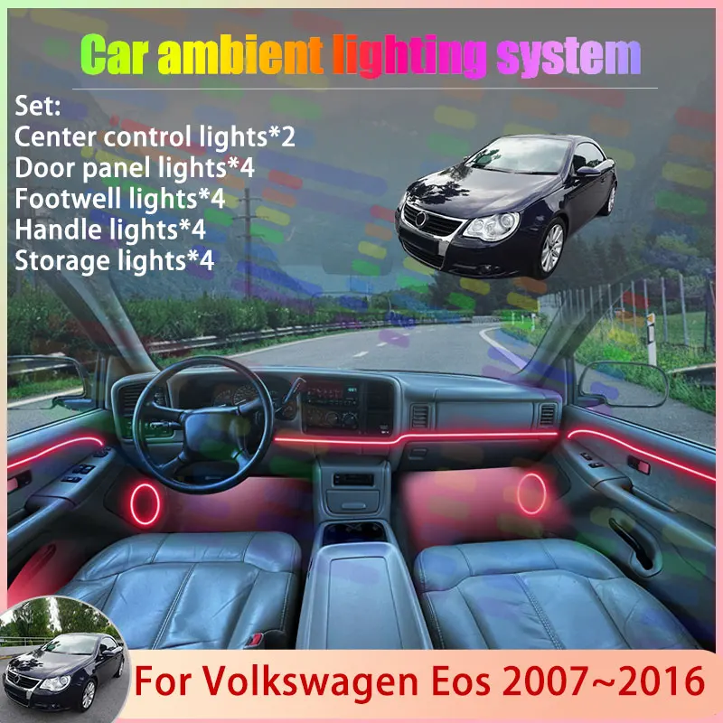 Для Volkswagen VW Eos 2007~2016 2008: Комплект атмосферной RGB-подсветки с эффектом бегущих огней (2/24 в 1) и аксессуары
Для Volkswagen VW Eos 2007~2016 2008: Комплект атмосферной RGB-подсветки с эффектом бегущих огней (2/24 в 1) и аксессуары
