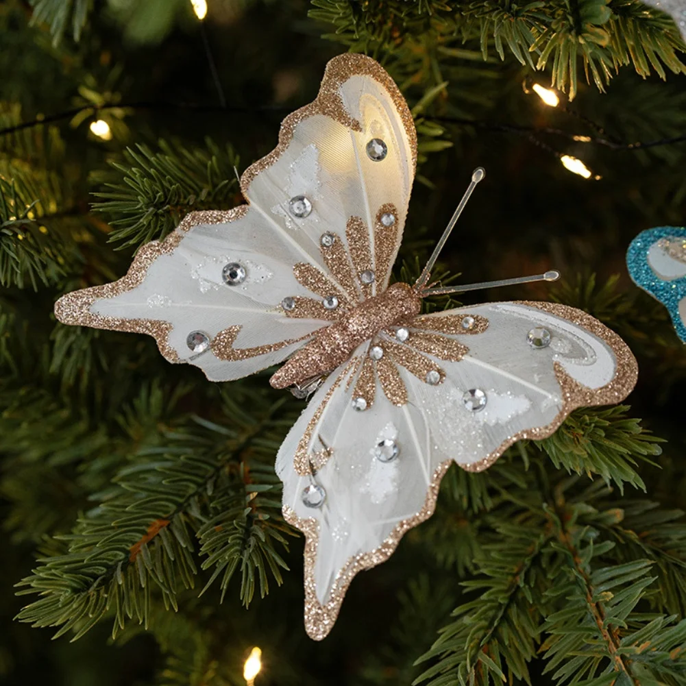 Christmas Butterfly Clip Ornaments Artificial Glitter Butterfly for Xmas New Year Christmas Tree Wreath Decorations Navidad 2025
Christmas Butterfly Clip Ornaments Artificial Glitter Butterfly for Xmas New Year Christmas Tree Wreath Decorations Navidad 2025