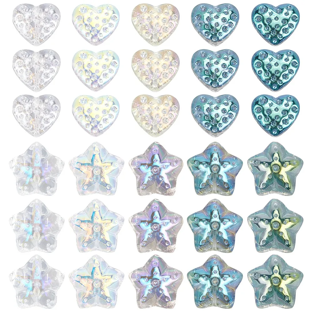 120Pcs 10 Styles Electroplate Transparent Glass Beads Sets Mixed Color 15~16.5x13~17.5mm Hole: 1.2~1.4mm 12pcs/style
120Pcs 10 Styles Electroplate Transparent Glass Beads Sets Mixed Color 15~16.5x13~17.5mm Hole: 1.2~1.4mm 12pcs/style