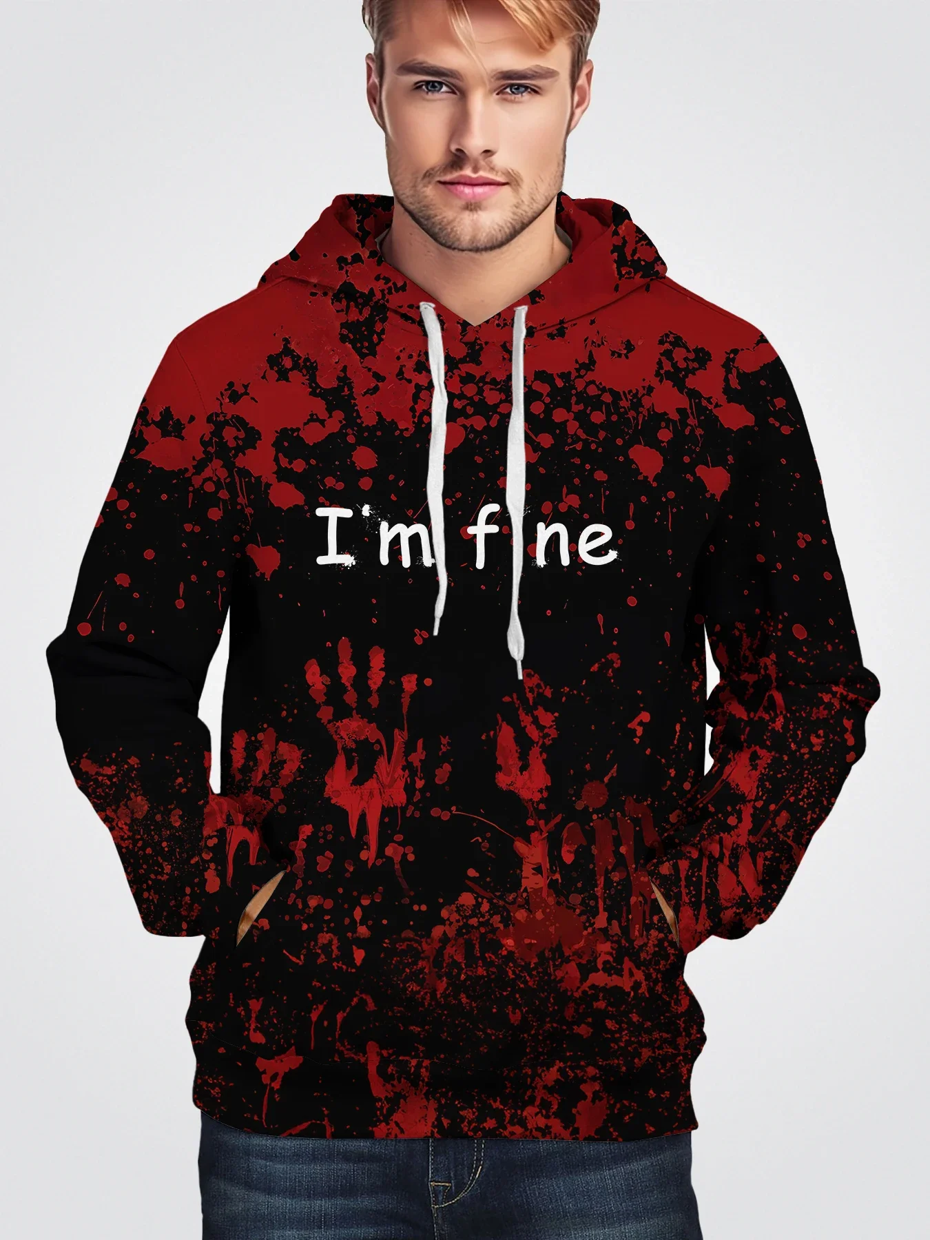 3D Digital Printed Halloween Blood Fashion Printed Blood Handprint Spring Autumn Long Sleeve Hoodie Men's Clothing Unisex Tops
3D Digital Printed Halloween Blood Fashion Printed Blood Handprint Spring Autumn Long Sleeve Hoodie Men's Clothing Unisex Tops