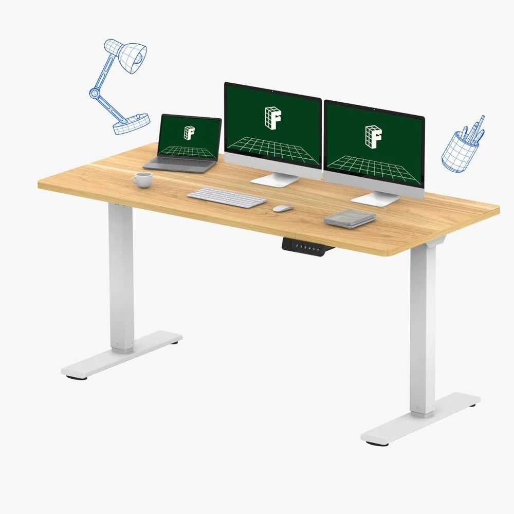 71 x 32 Inch Dual Motor Standing Desk, Computer Desk with Memory Controller, Home Office Desk with Splice Board (White Frame +
71 x 32 Inch Dual Motor Standing Desk, Computer Desk with Memory Controller, Home Office Desk with Splice Board (White Frame +