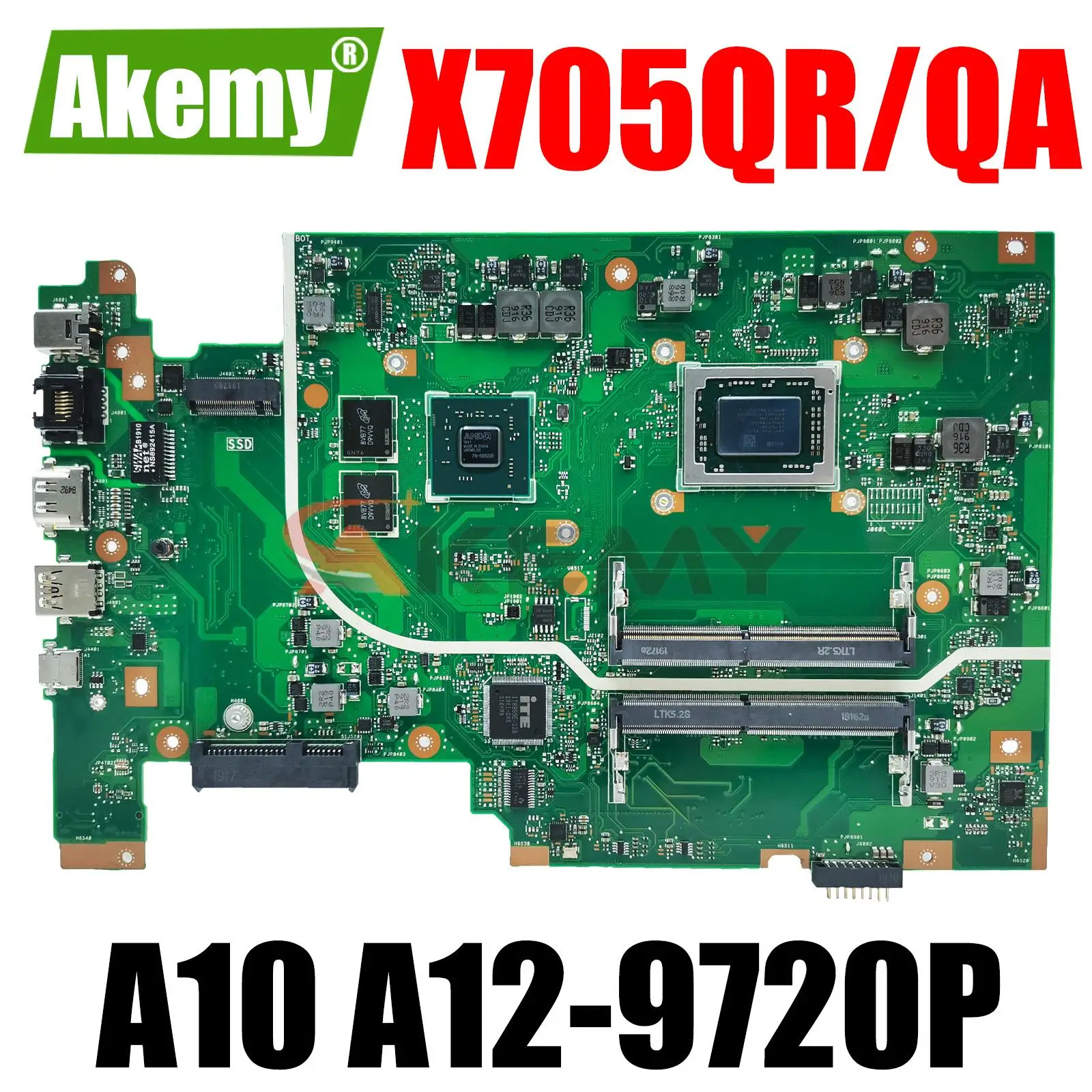 X705QA X705QR Laptop Motherboard A10 A12 CPU V2G Or UMA for ASUS X705QA X705Q X705QR Original Notebook Mainboard
X705QA X705QR Laptop Motherboard A10 A12 CPU V2G Or UMA for ASUS X705QA X705Q X705QR Original Notebook Mainboard