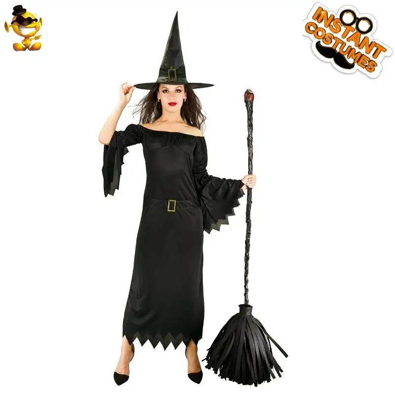 Adult Women's Witch Shoulder Bared Stage Performance Costume Party Halloween Party Outfit Makeup Ball Clothing Winter
Adult Women's Witch Shoulder Bared Stage Performance Costume Party Halloween Party Outfit Makeup Ball Clothing Winter