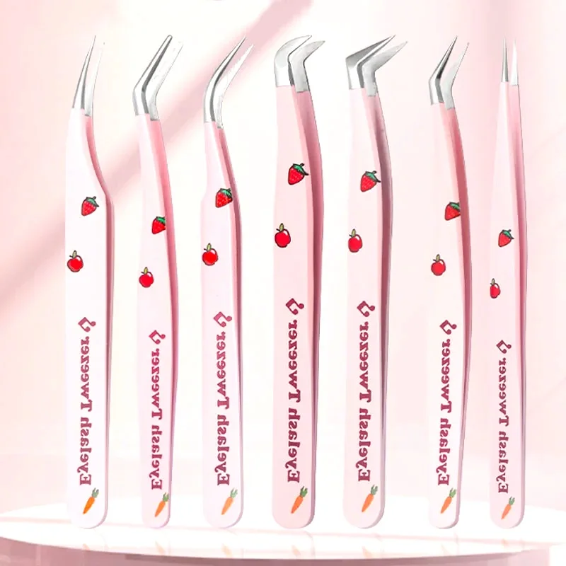 6 Types False Eyelash Tweezers Stainless Steel Anti-static Pincet Curved Strip 3D Lashes Extension Tweezer Makeup Tools
6 Types False Eyelash Tweezers Stainless Steel Anti-static Pincet Curved Strip 3D Lashes Extension Tweezer Makeup Tools