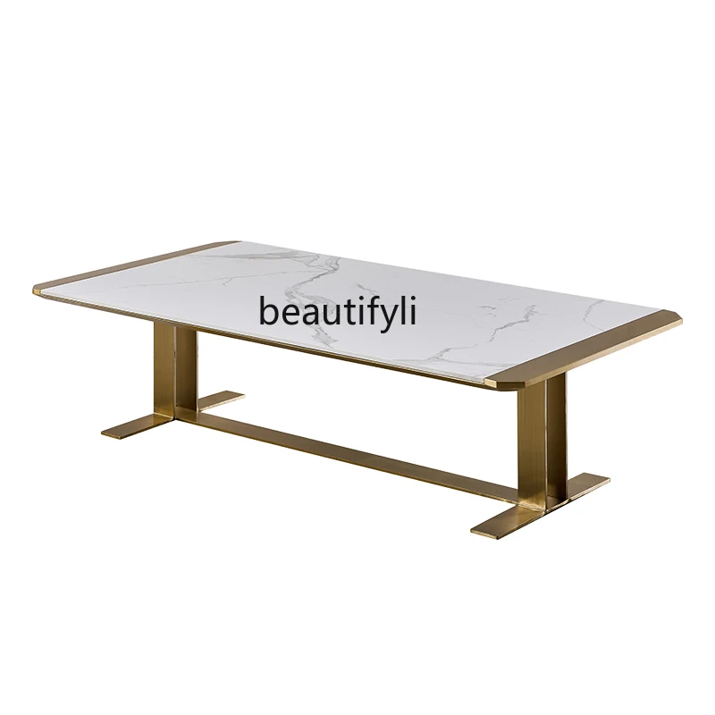 Italian Style Light Luxury Stone Plate Coffee Table Living Room Home Simple Modern Large Apartment Stainless SteelSofa SideTable
Italian Style Light Luxury Stone Plate Coffee Table Living Room Home Simple Modern Large Apartment Stainless SteelSofa SideTable