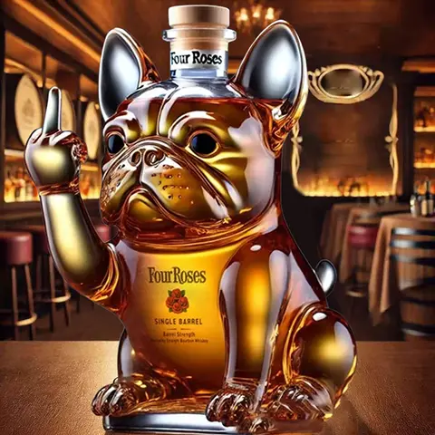 Funny French Bulldog Whiskey Bottle Whiskey Decanter For Pranks, Bar, Office & Home Decor Wine Cocktail Bottle