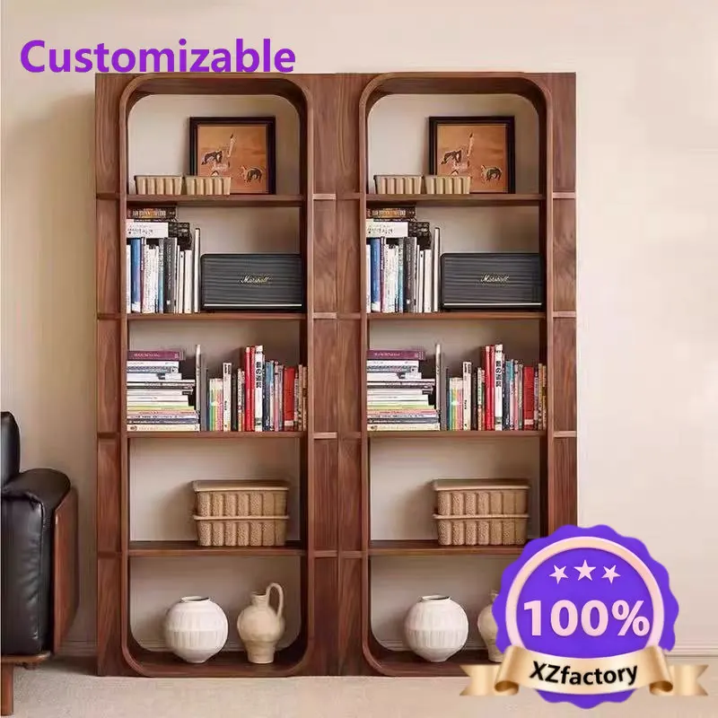 Customizable Nordic Solid Wood Black Walnut Medieval Arch Bookshelf
Customizable Nordic Solid Wood Black Walnut Medieval Arch Bookshelf