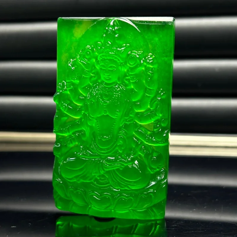 Certified Natural Ice Green jade Jadeite amulet Pendant&NecklacesThousand-hand kwan-yin
Certified Natural Ice Green jade Jadeite amulet Pendant&NecklacesThousand-hand kwan-yin