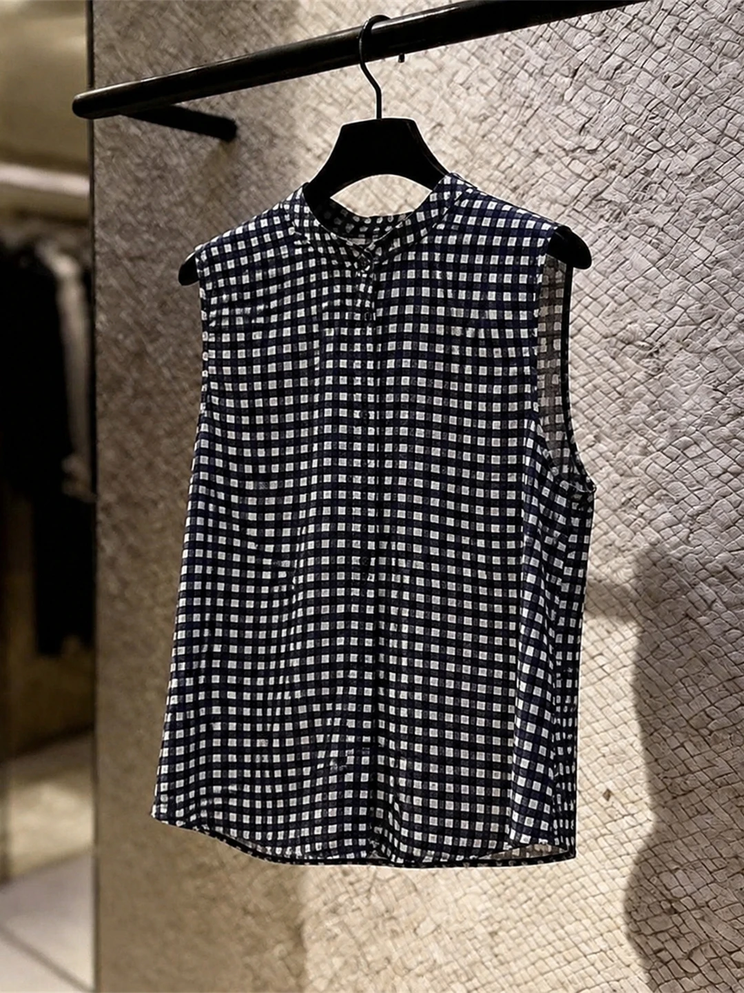 Korean Style Fashionable Plaid Design Sleeveless Vest Casual Summer Top Commute Wind Small Shirt Straight Cut Other Material
Korean Style Fashionable Plaid Design Sleeveless Vest Casual Summer Top Commute Wind Small Shirt Straight Cut Other Material