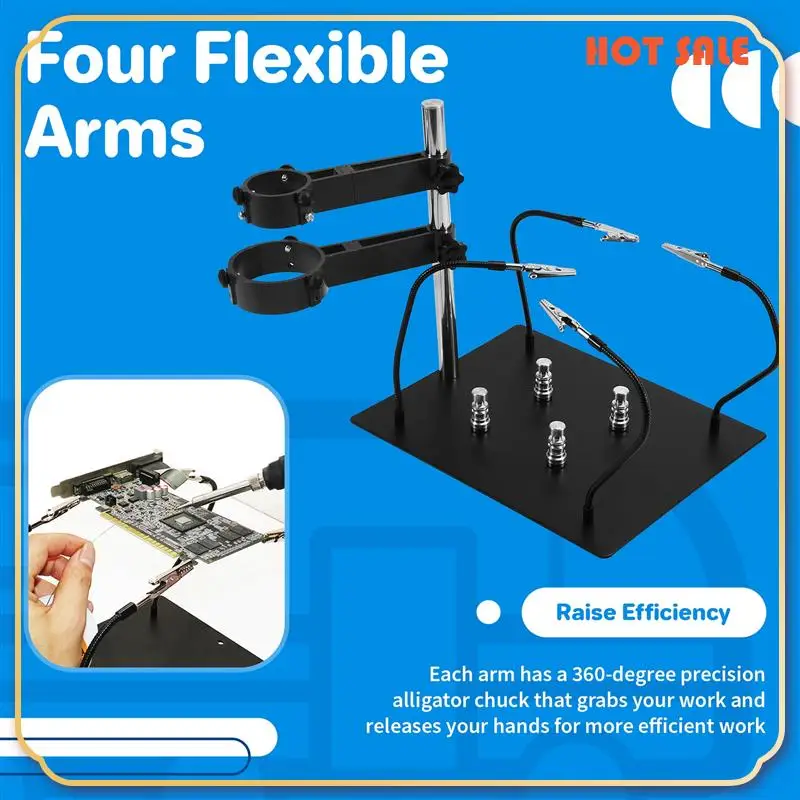 ABFA Hot Air Gun Frame Soldering Iron Holder PCB Clip Soldering Station Heat Gun Stand Welding Tool Black
ABFA Hot Air Gun Frame Soldering Iron Holder PCB Clip Soldering Station Heat Gun Stand Welding Tool Black