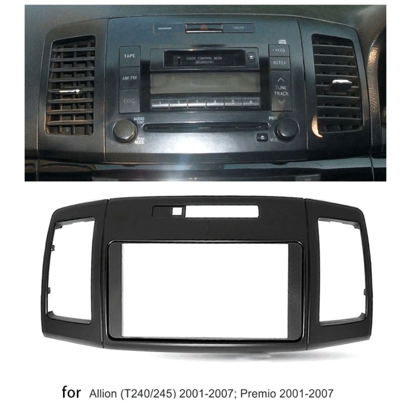 Classic-4X Double DIN Stereo Install Dash Kit Radio Facia Fascia DVD Panel Plate For Toyota Premio 2001-2007
Classic-4X Double DIN Stereo Install Dash Kit Radio Facia Fascia DVD Panel Plate For Toyota Premio 2001-2007