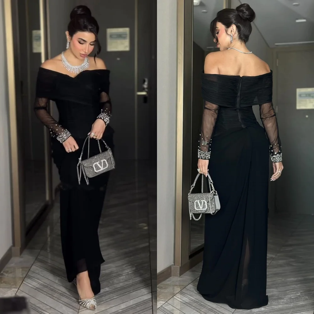 Customized Sexy Retro Chiffon Pleat Rhinestone A-line Off-the-shoulder Long Dresses Bespoke Occasion Dresses High Quality Casual
Customized Sexy Retro Chiffon Pleat Rhinestone A-line Off-the-shoulder Long Dresses Bespoke Occasion Dresses High Quality Casual