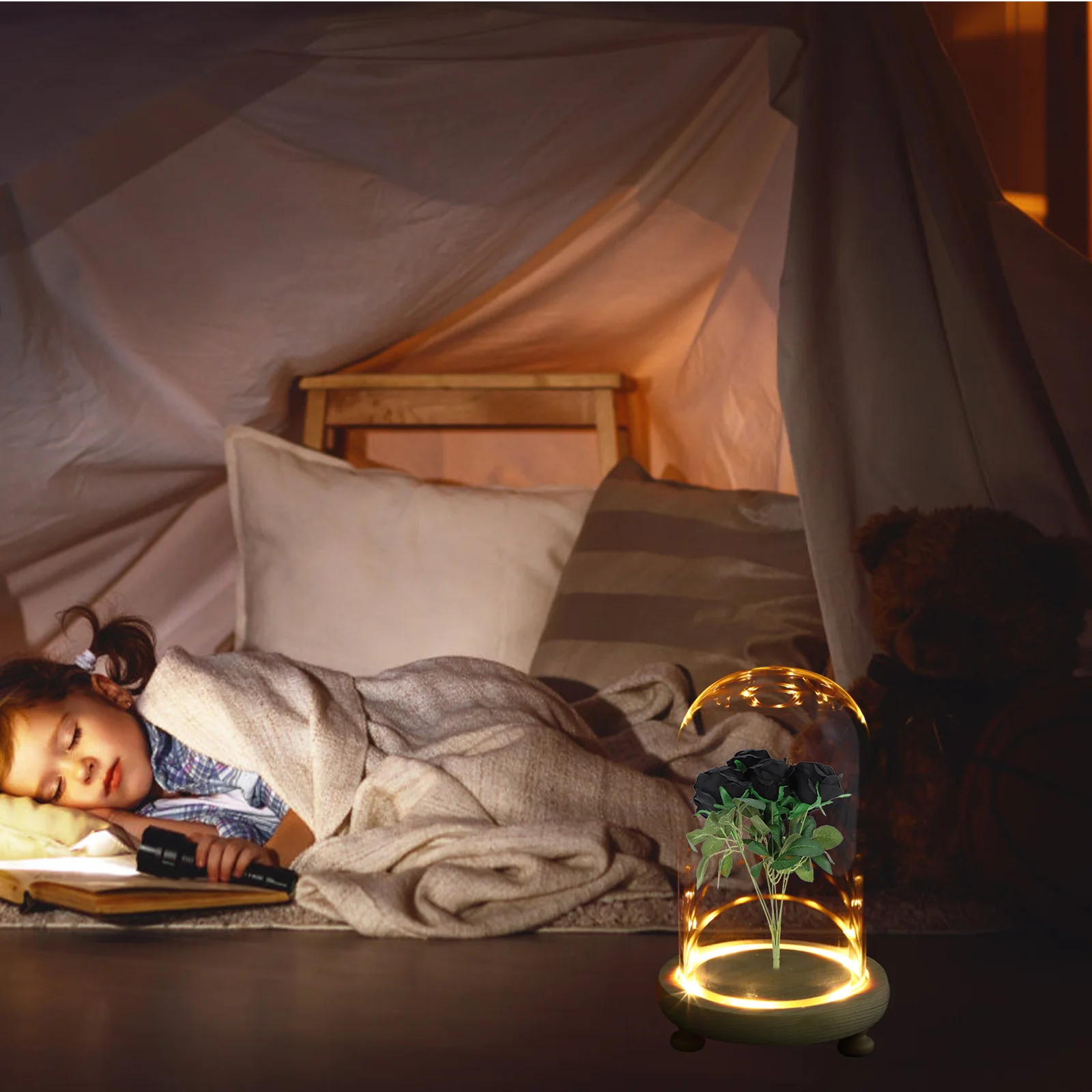 1Set Glass Cover for Preserved Flower Elegant Desktop Decor Compact Design Angel Ornament Fine Workmanship Flower Display
1Set Glass Cover for Preserved Flower Elegant Desktop Decor Compact Design Angel Ornament Fine Workmanship Flower Display