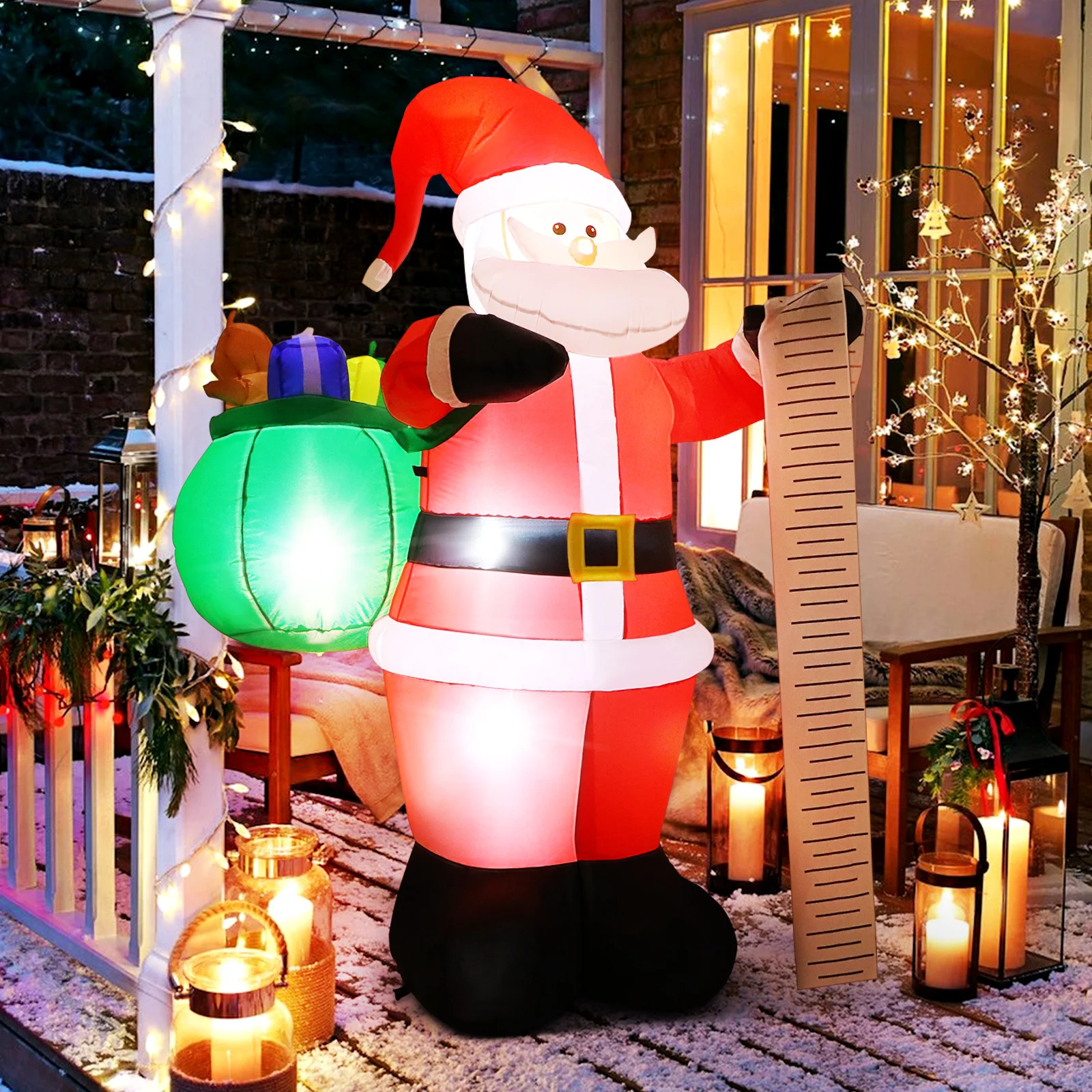 Inflatable Outdoor Holiday Santa Claus 5.9ft Blow Up Santa with Present Bag Built-in Lights Lawn Decorations Holiday Inflatables
Inflatable Outdoor Holiday Santa Claus 5.9ft Blow Up Santa with Present Bag Built-in Lights Lawn Decorations Holiday Inflatables