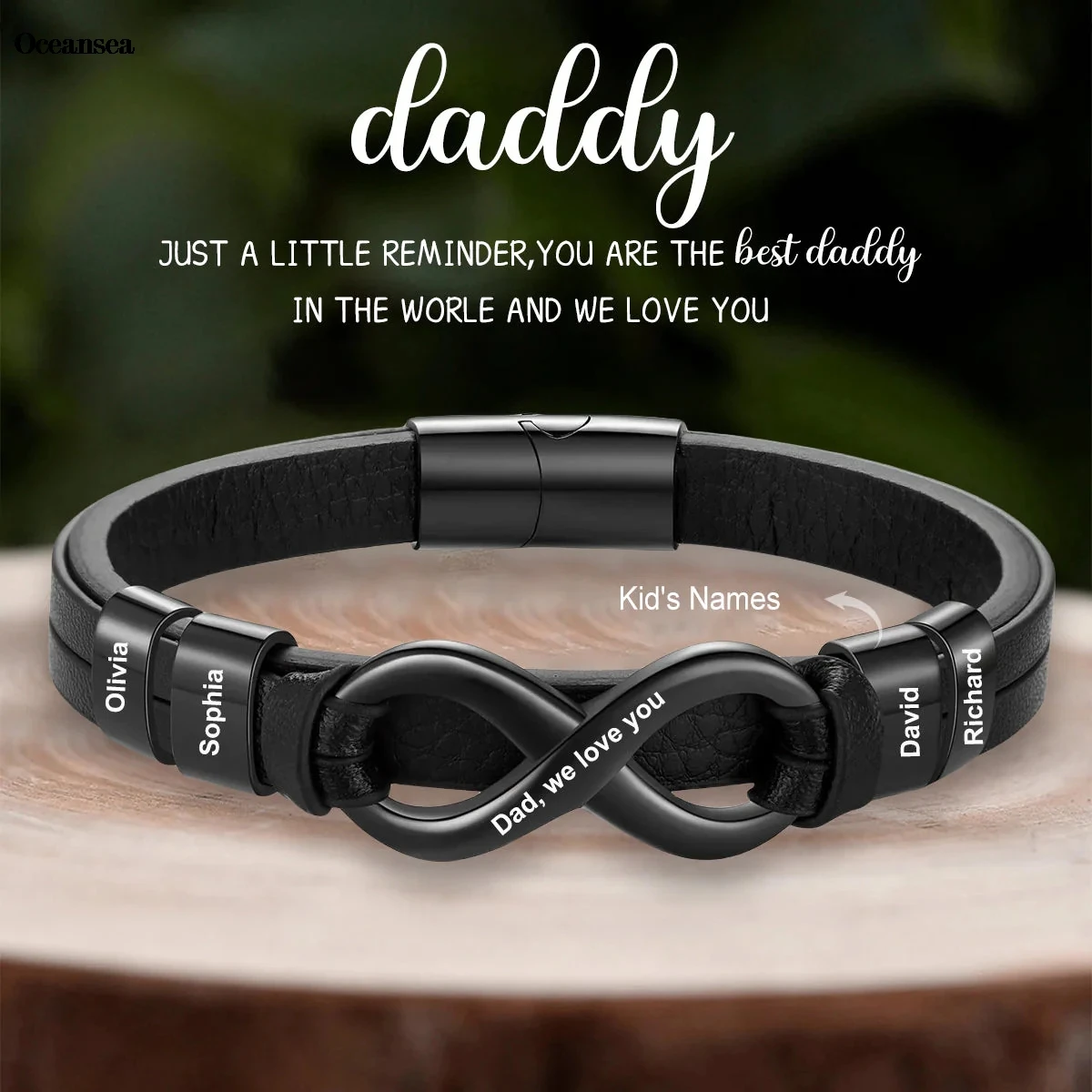 Custom Family Names Beads Personalized Mens Leather Bracelet Stainless Steel infinity Bangle Fashion Men's Jewelry Gift 2025
Custom Family Names Beads Personalized Mens Leather Bracelet Stainless Steel infinity Bangle Fashion Men's Jewelry Gift 2025