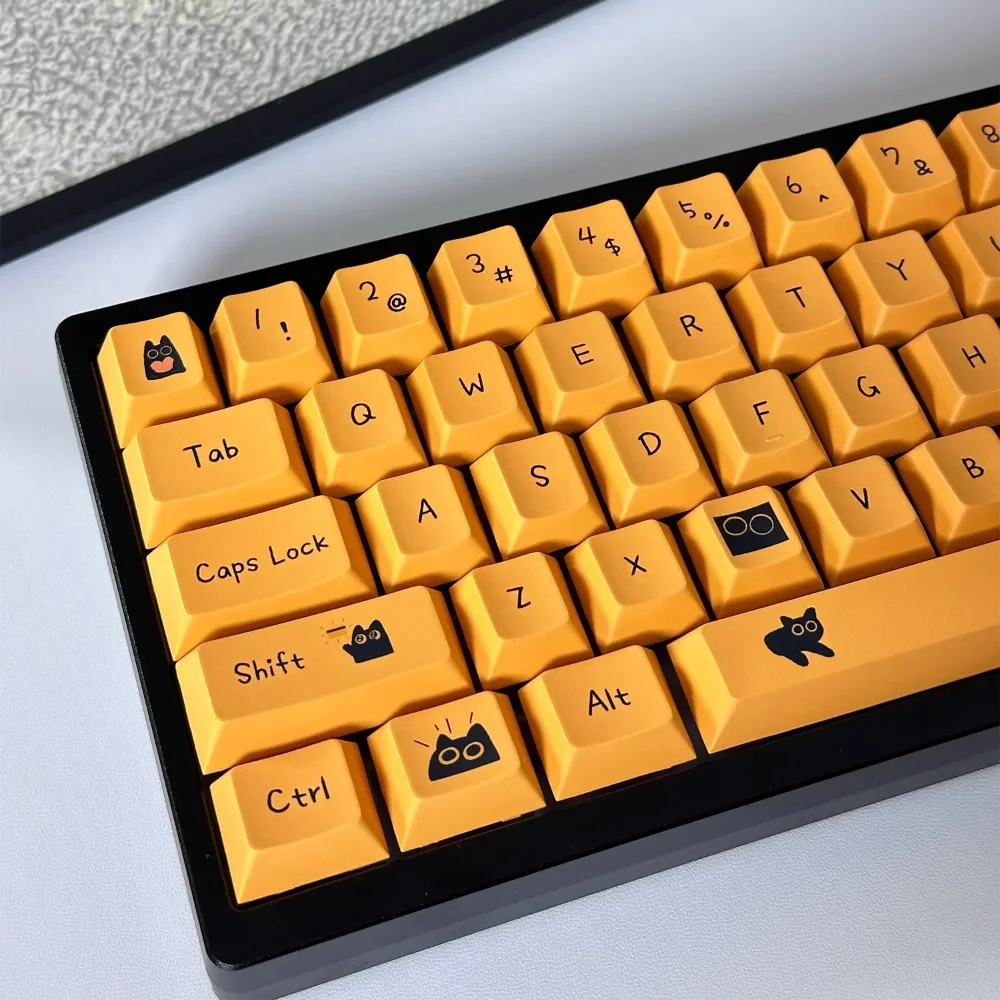 Black Cat Cherry Keycap Set 120 Keys PBT Cute Orange Black Cat Keycaps for Mechanical Keyboards
Black Cat Cherry Keycap Set 120 Keys PBT Cute Orange Black Cat Keycaps for Mechanical Keyboards