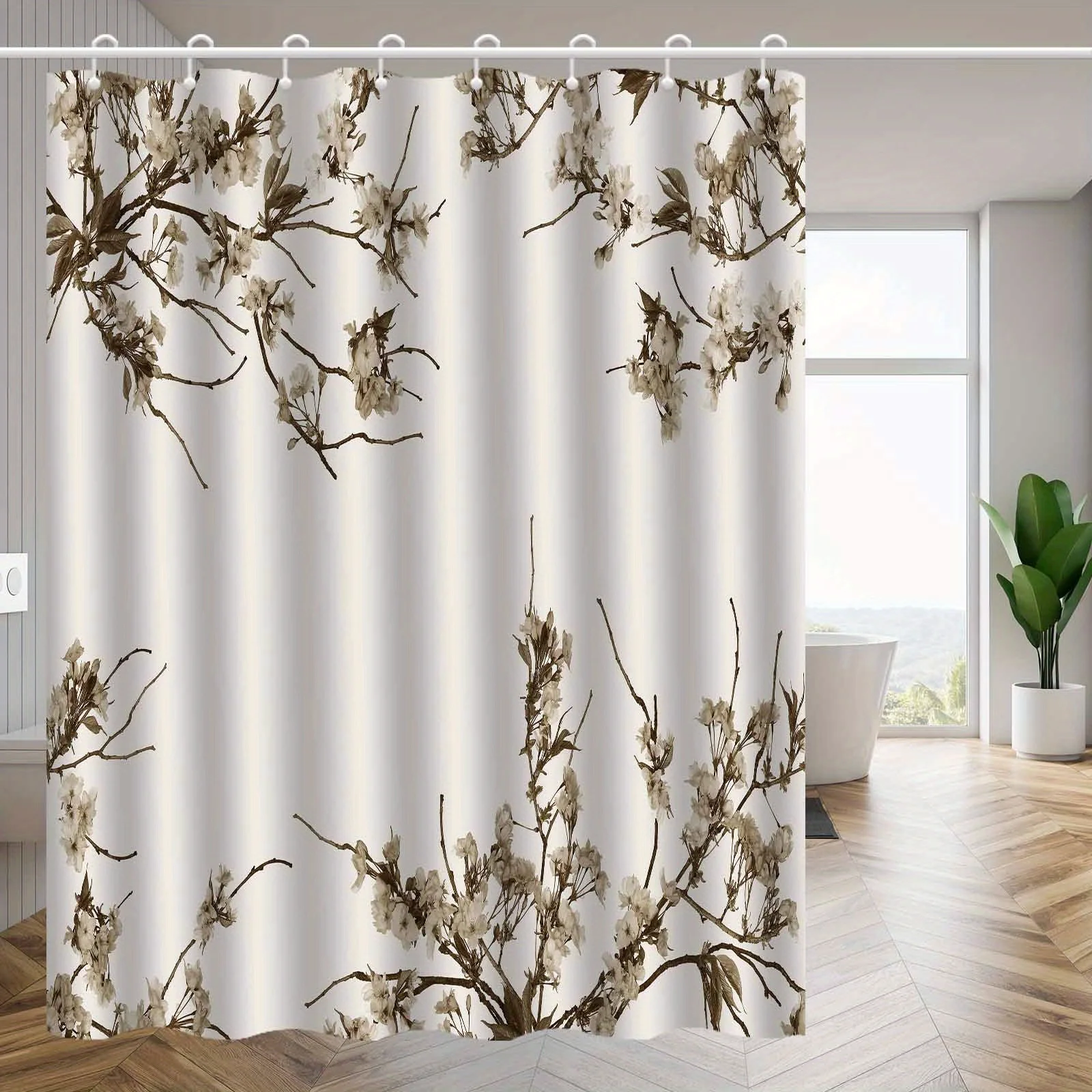 1 шт., винтажная занавеска для душа с цветочным веткой, полиэфирная ткань, можно стирать в машине, подходит для украшения ванной комнаты
1 шт., винтажная занавеска для душа с цветочным веткой, полиэфирная ткань, можно стирать в машине, подходит для украшения ванной комнаты