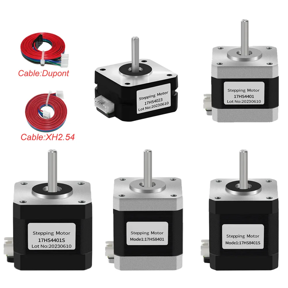 4 Lead Nema17 42BYGH Stepper Motor 17HS4401 17HS4023 for 3D Printer CNC Router Laser Engraver DIY Projects Universal Spare Parts
4 Lead Nema17 42BYGH Stepper Motor 17HS4401 17HS4023 for 3D Printer CNC Router Laser Engraver DIY Projects Universal Spare Parts